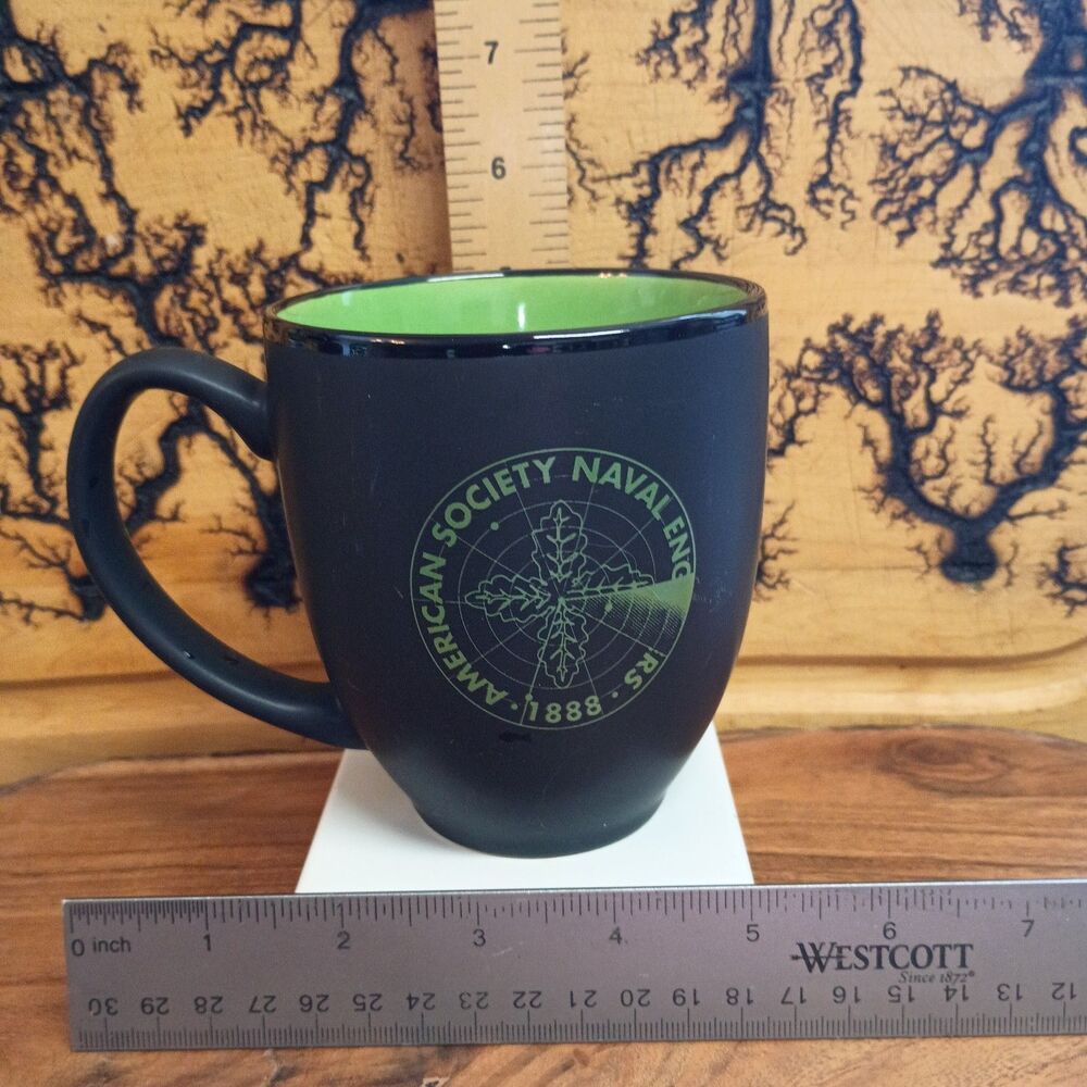 American Society Naval Engineers Mug ASNE Combat Systems Radar Coffee Cup Black